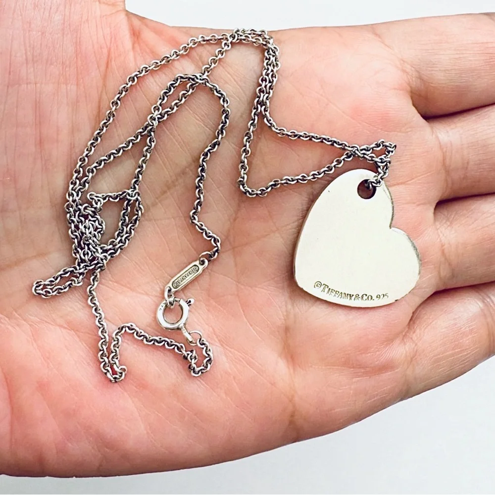 Tiffany & Co. Auth Return to Tiffany LRG Heart Tag Necklace w/box ✨ 18” EUC✨ - Picture 4 of 5